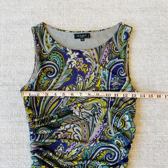 Etro Sleeveless Ruched Dress - Picture 7 of 11